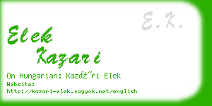 elek kazari business card